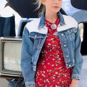 MAJE Valda Two Tone Denim Jacket